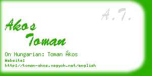 akos toman business card