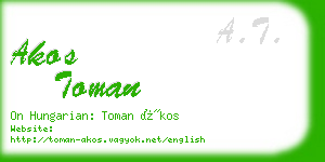 akos toman business card